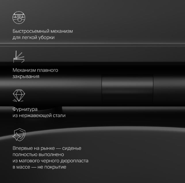 Унитаз подвесной Am.Pm Spirit V2.0 FlashClean C701700MBSC безободковый с микролифтом черный матовый