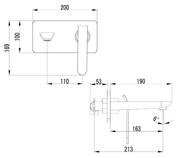 Смеситель Lemark Melange LM4926CW для раковины настенный