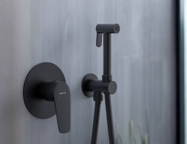 Комплект гигиенического душа Aquatek Бетта AQ1119MB черный матовый
