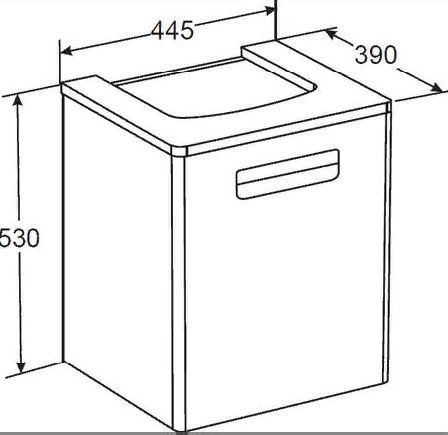 Тумба Roca Gap 45 ZRU9302743 фиолетовая без раковины