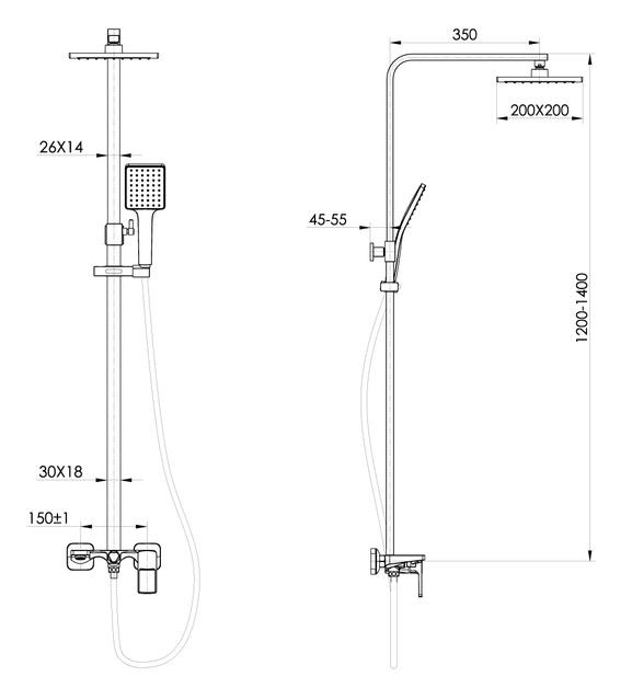 Душевая система Iddis Bild BILBL1Fi06
