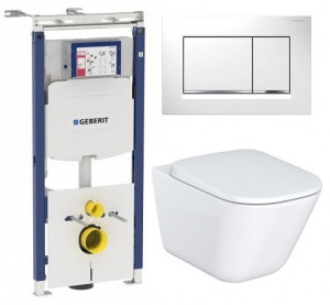 Комплект инсталляции Geberit Duofix Sigma с подвесным унитазом Roca Gap Rimless SET-GRG-sigmaKJ