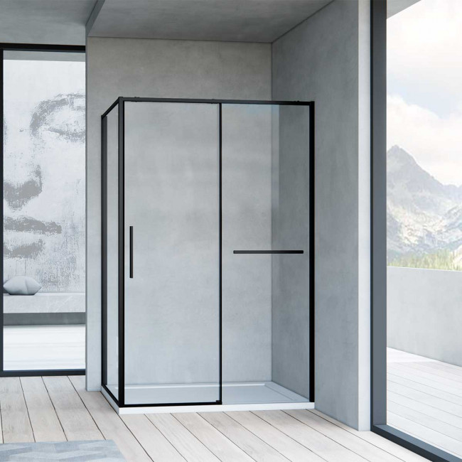 Душевой уголок Vincea Slim Soft 140*80 VSR-1SS8014CLB прозрачное