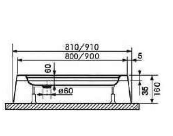 Душевой поддон полукруглый RGW LUX/TN-P 900x900 16180499-41