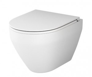 Унитаз подвесной Am.Pm Spirit V2.0 FlashClean C701700MWSC безободковый с микролифтом белый матовый