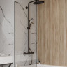 Шторка для ванны Maretti Project Black 60 PB41F6014099 прозрачное черный матовый