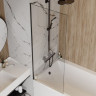 Шторка для ванны Maretti Project Black 60 PB41F6014099 прозрачное черный матовый