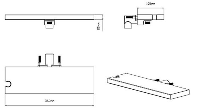 Душевая система Vincea Inspire VSFW-3I21MT3RMB термостат встраиваемая черный матовый