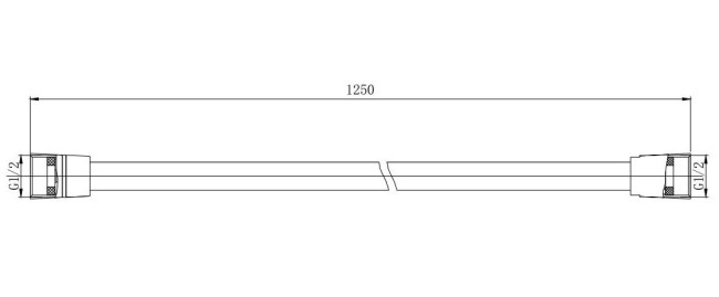 Душевой шланг Aquatek AQ2110MB 125 см черный матовый