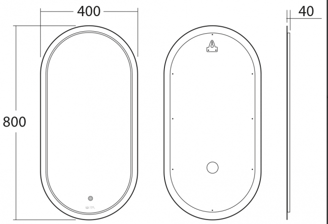 Зеркало OWL Langas OWLM200300 40*80