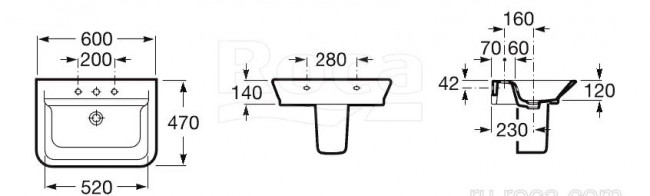 Раковина Roca Gap 60 327474000