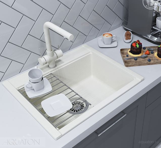 Мойка для кухни Акватон Делия 60 1A715232LD240 жемчуг