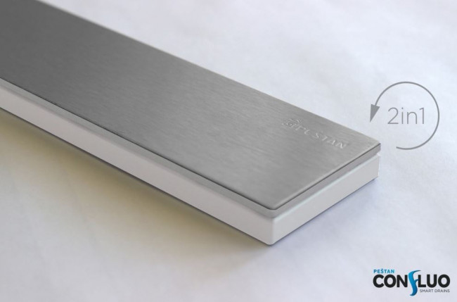 Душевой лоток Pestan Confluo Premium Line 650 13100122 White Glass Gold