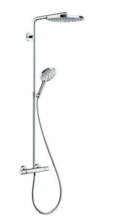 Душевая система Hansgrohe Raindance Select S Showerpipe 240 2jet 27129400 с термостатом хром/белый