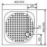 Душевой поддон квадратный RGW LUX/TN 800x800 16180188-21