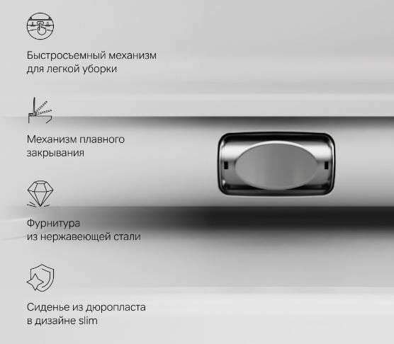 Унитаз подвесной Am.Pm Inspire V2.0 FlashClean C50A1700MWSC безободковый с микролифтом белый матовый