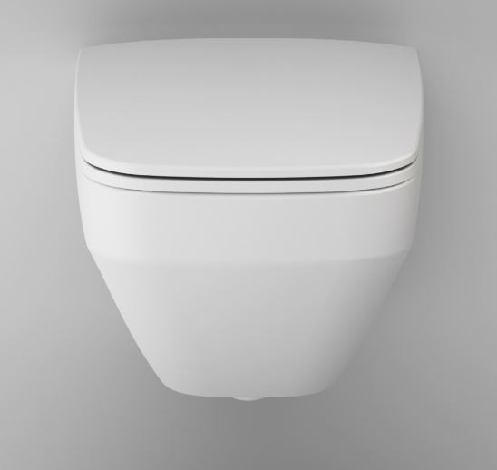 Унитаз подвесной Am.Pm Inspire V2.0 FlashClean C50A1700MWSC безободковый с микролифтом белый матовый