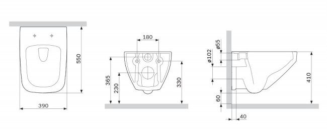 Унитаз подвесной Am.Pm Inspire V2.0 FlashClean C50A1700MWSC безободковый с микролифтом белый матовый