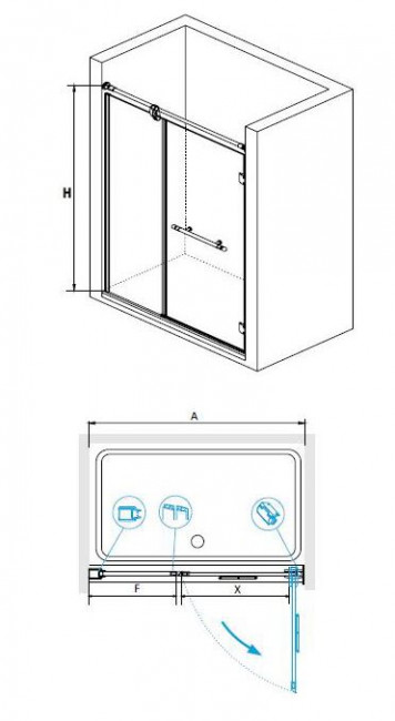 Душевая дверь RGW VI-01 90 02040109-18 прозрачное