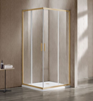 Душевой уголок Vincea Garda 120*80 VSS-1G8012CLG прозрачное брашированное золото