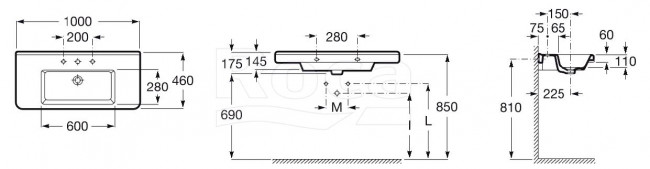 Раковина Roca Dama-N 100 327780000