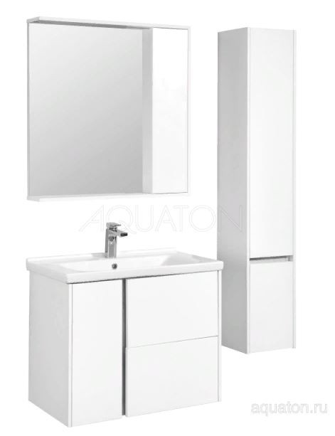 Зеркальный шкаф Акватон Стоун 80 1A228302SX010 белый