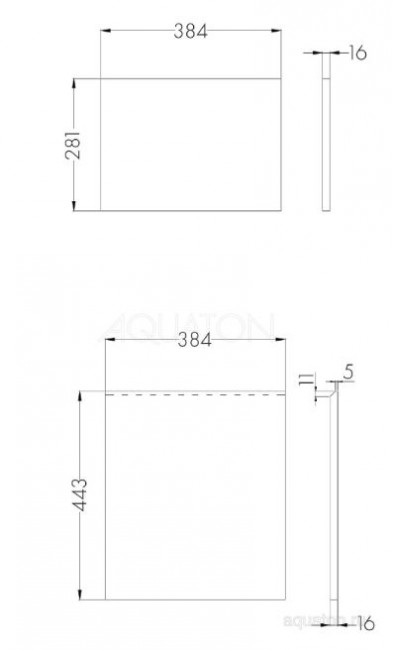 Фасад Акватон Лондри 40 1A274901LH010 белый комплект