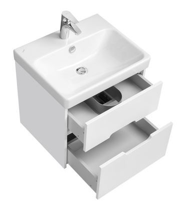 Тумба под раковину Акватон Оливия 55 1A254201OL010 белая матовая