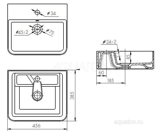 Раковина Акватон Джой 3 1AX174WBXX000