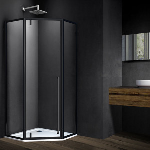 Душевой уголок Vincea Penta 90*90 VSP-3P900CLB прозрачное