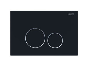 Клавиша смыва Aquatek KDI-0000020 черный матовый/хром глянец
