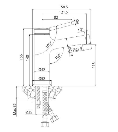 Смеситель Lemark Minima LM3806C для раковины