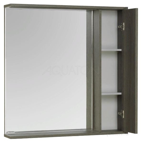 Зеркальный шкаф Акватон Стоун 80 1A228302SXC80 грецкий орех