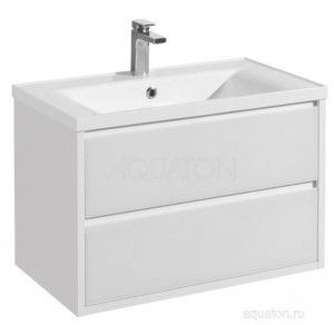 Тумба под раковину Акватон Римини 80 1A226701RN010 NEW белый глянец