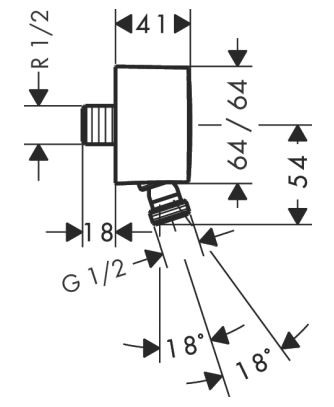 Шланговое подсоединение Hansgrohe PuraVida 27414000