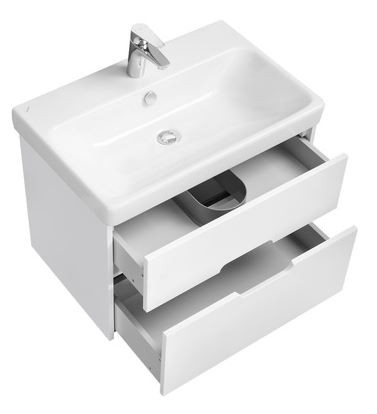 Тумба под раковину Акватон Оливия 70 1A254301OL010 белая матовая