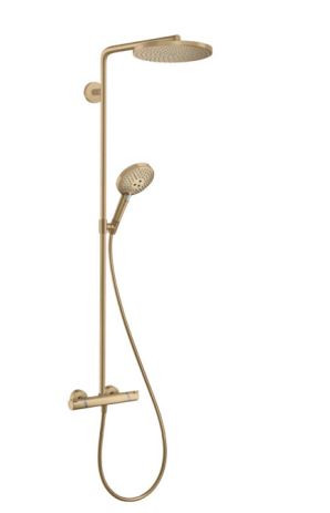 Душевая система Hansgrohe Raindance Select S Showerpipe 240 1jet PowderRain 27633140 с термостатом бронза