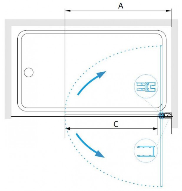 Шторка для ванны RGW SC-109 80 411110908-11 прозрачное