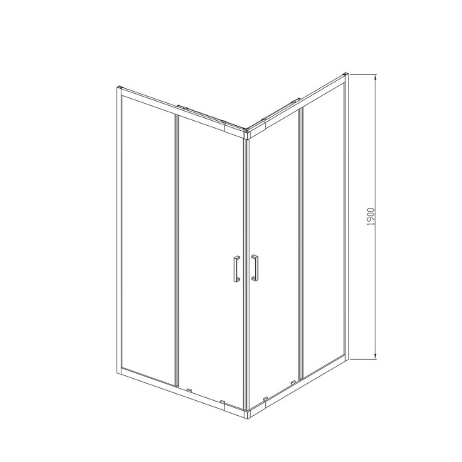 Душевой уголок Vincea Rapid (80-90)*(80-90) VSS-3R80/90CL прозрачное