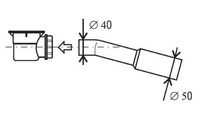 Редуктор сифона 40/50мм Ravak X01304