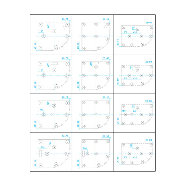 Ножки для поддона RGW N-01 03230108-31 8 шт