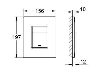 Клавиша смыва Grohe Skate Cosmopolitan 38732KF0 черный матовый