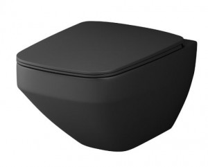 Унитаз подвесной Am.Pm Inspire V2.0 FlashClean C50A1700MBSC безободковый с микролифтом черный матовый