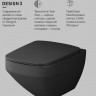 Унитаз подвесной Am.Pm Inspire V2.0 FlashClean C50A1700MBSC безободковый с микролифтом черный матовый