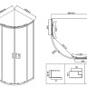 Душевой уголок Vincea City 90*90 VSQ-5CT900CLB прозрачное