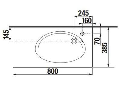 Раковина Roca Etna 80 32700A000