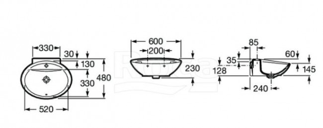 Раковина Roca Fontana 60 32787700N