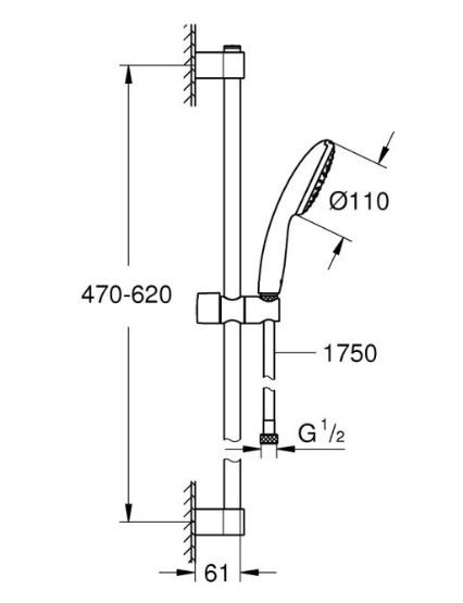 Душевой гарнитур Grohe Tempesta New 110 27924003