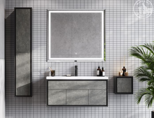 Тумба под раковину Акватон Уэльс 100 графит 1A267601WA6A0 new