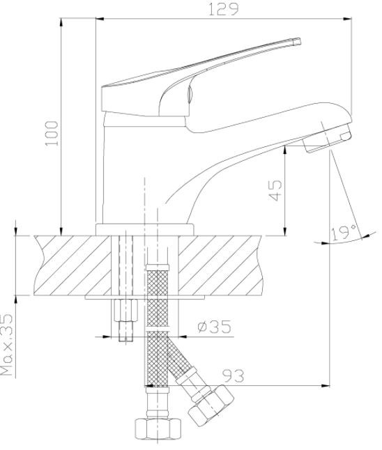 Смеситель Rossinka B35-11 для раковины